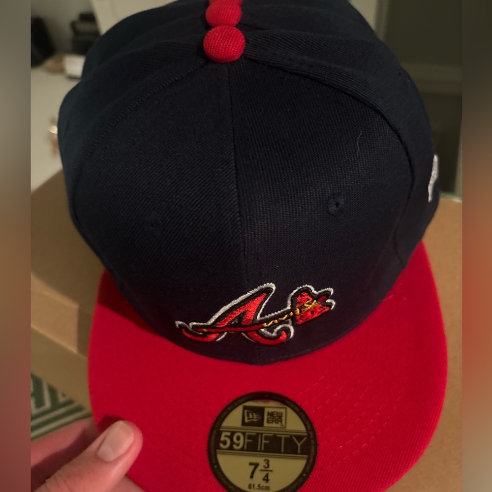 Atlanta Braves ATL MLB Game Authentic 59FIFTY Fitted Cap - 5950 A/Axe Logo Hat